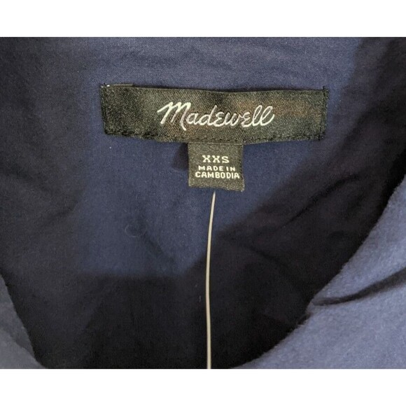 Madewell Shirt Signature Poplin Blue Oversized Button Up Business Casual XXS - Picture 8 of 9